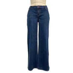 Hatch Women's Blue Wide-Leg Jeans